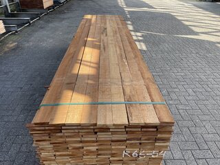 Ca. 207x Basralocus hardhouten beschoeiingsplanken, 20x100mm, lengte 3